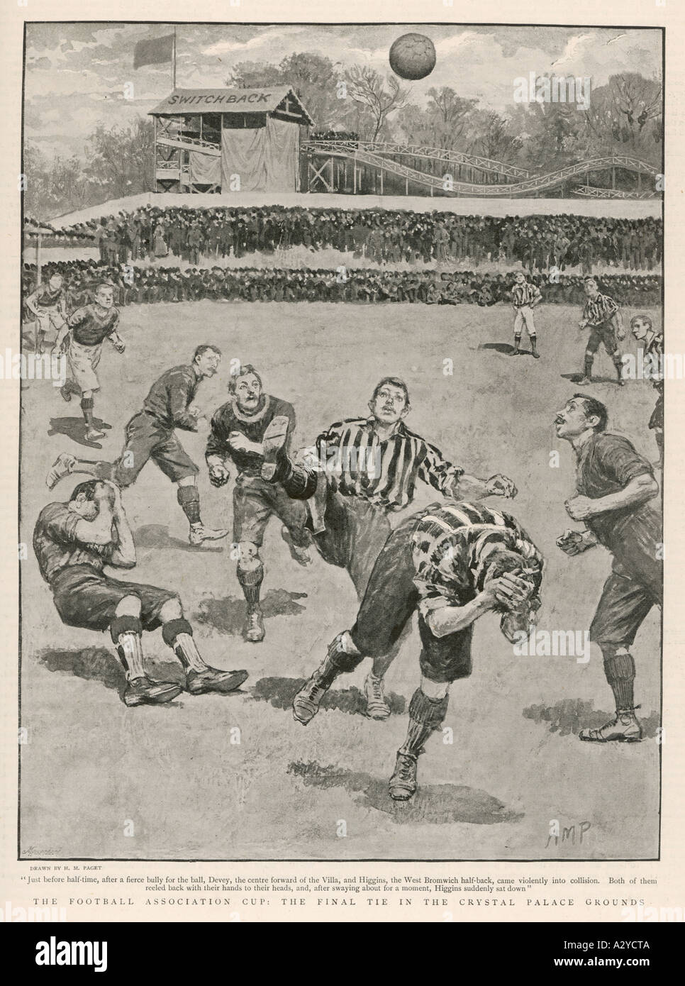 1895-Cup-Finale Stockfoto