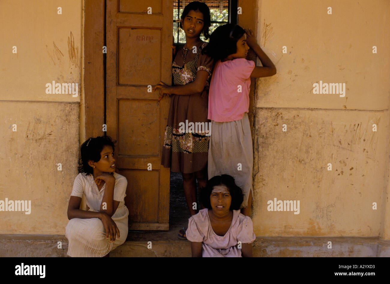 Sri Lanka Jaffna Halbinsel Waisenkinder aus einer bombardierten Stadt 1991 1991 Stockfoto