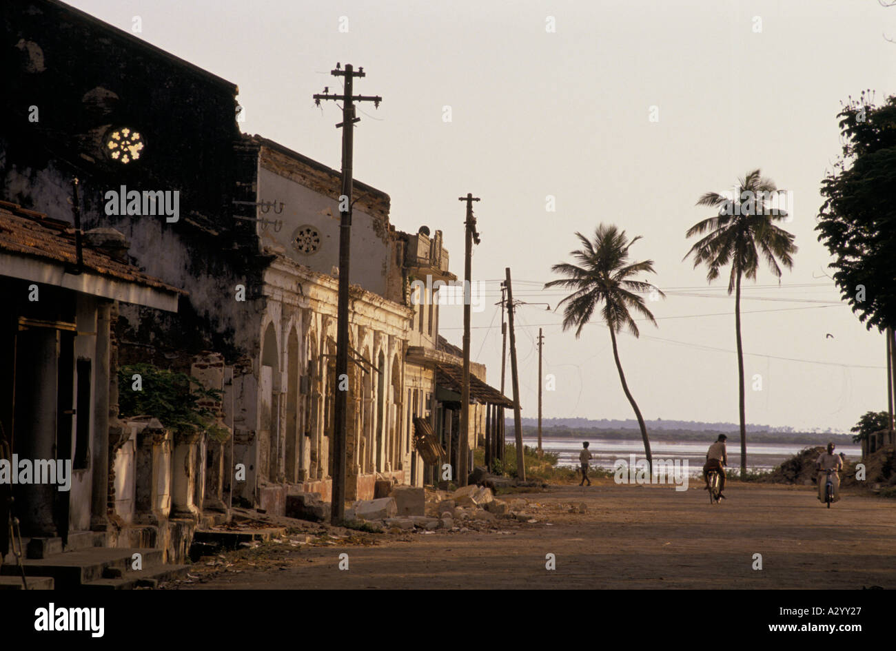 Zerstörte Gebäude entlang der See Frront in der Stadt Jaffna Stockfoto