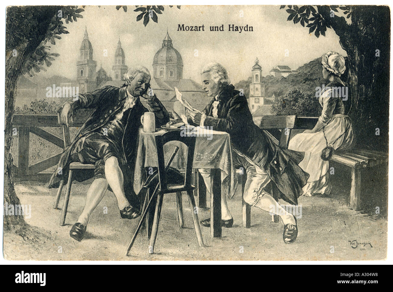 Joseph Haydn Mozart Stockfoto
