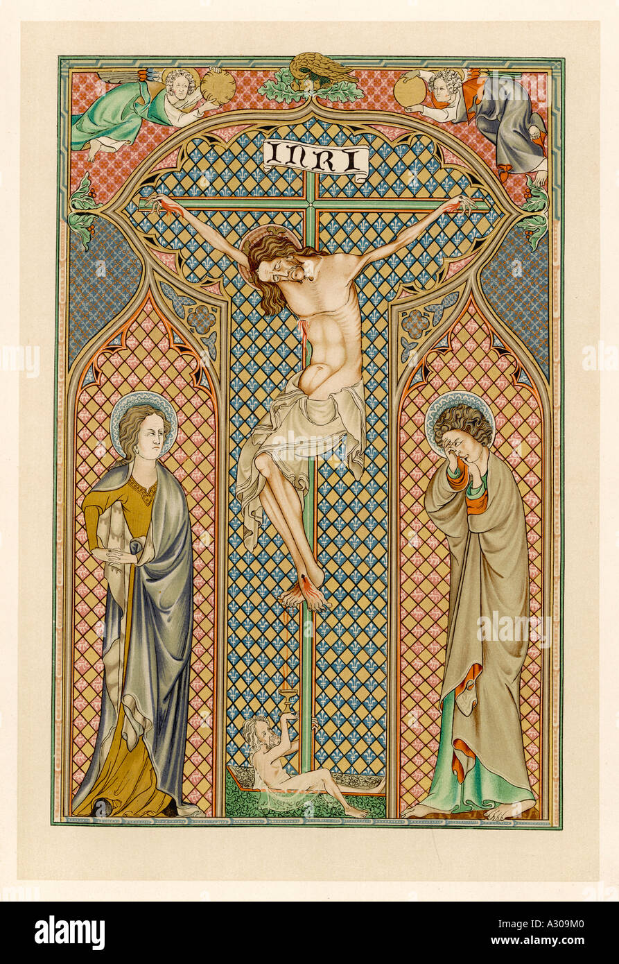 Jesus gekreuzigt C14 Ms Stockfoto