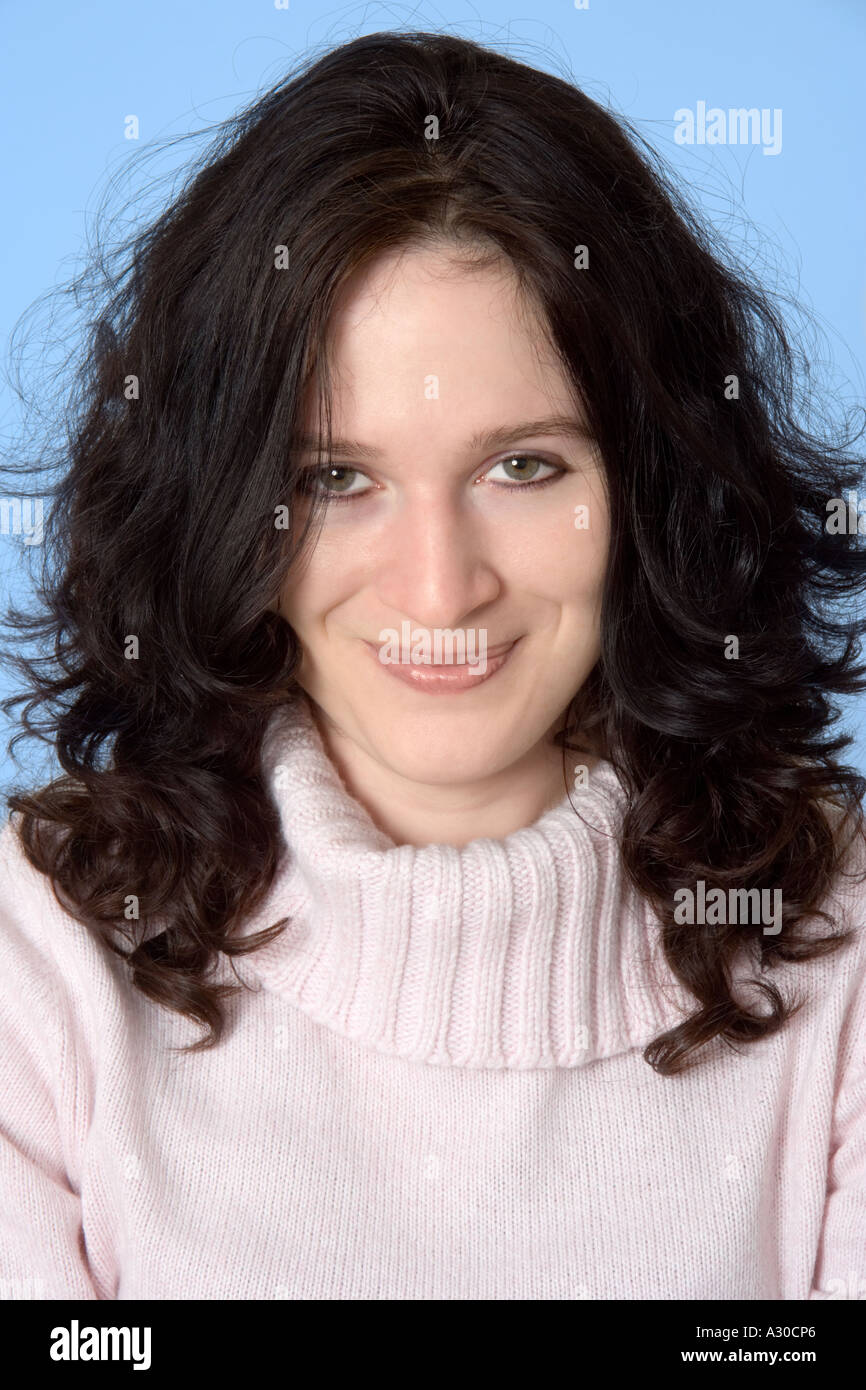 Junge Frau, Porträt, Nahaufnahme Stockfoto
