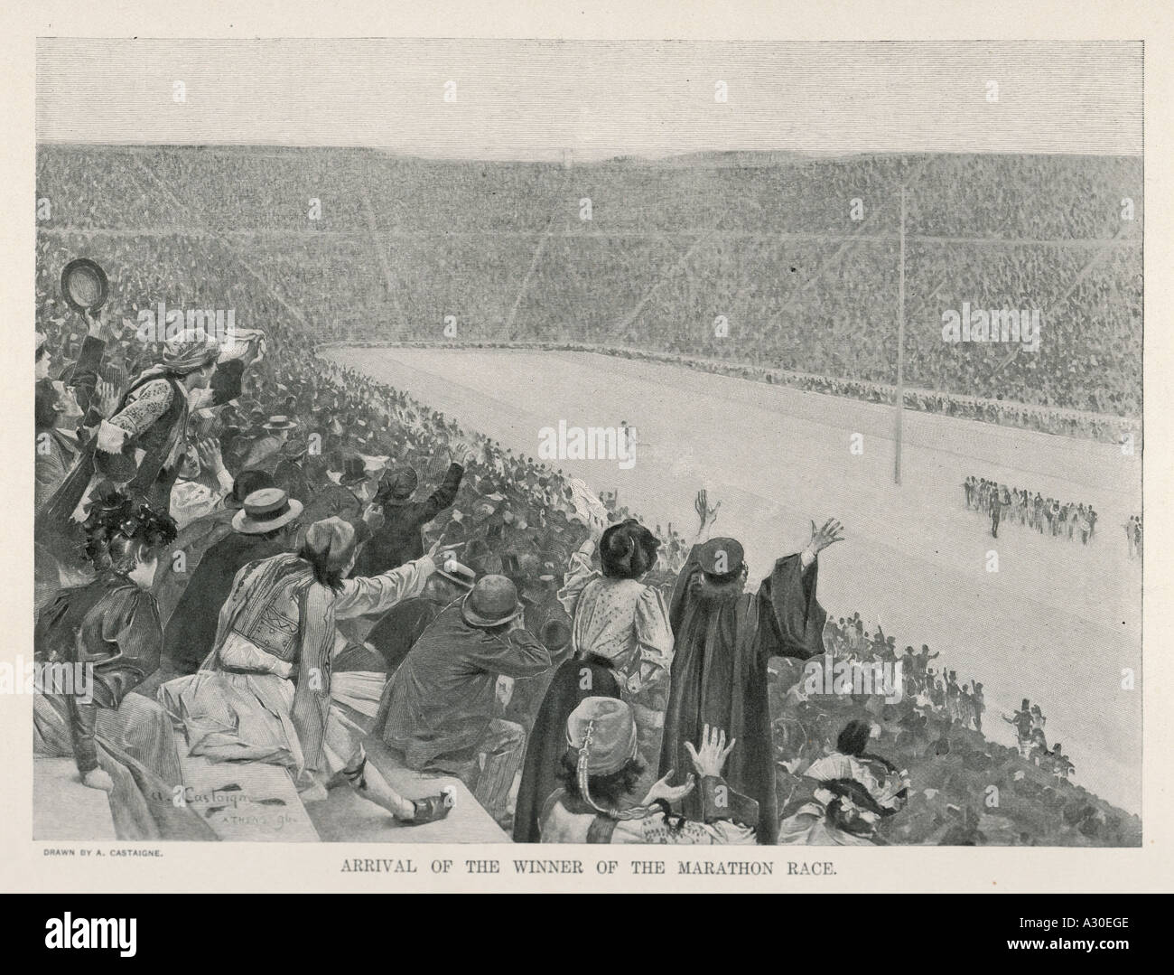 Marathon der Olympischen Spiele 1896 Stockfoto