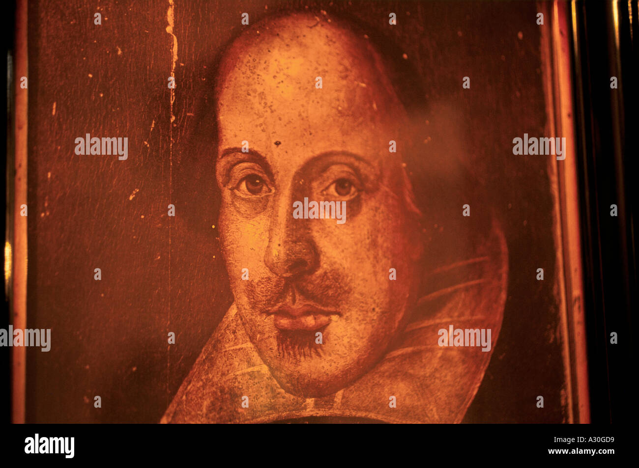 ein Porträt von William Shakespeare im Shakespeare Hotel Stratford 1994 Stockfoto
