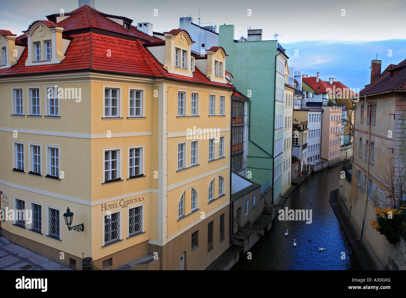 Hotel Čertovka vom Europäischen Karlsbrücke Prag Tschechische Republik Stockfoto