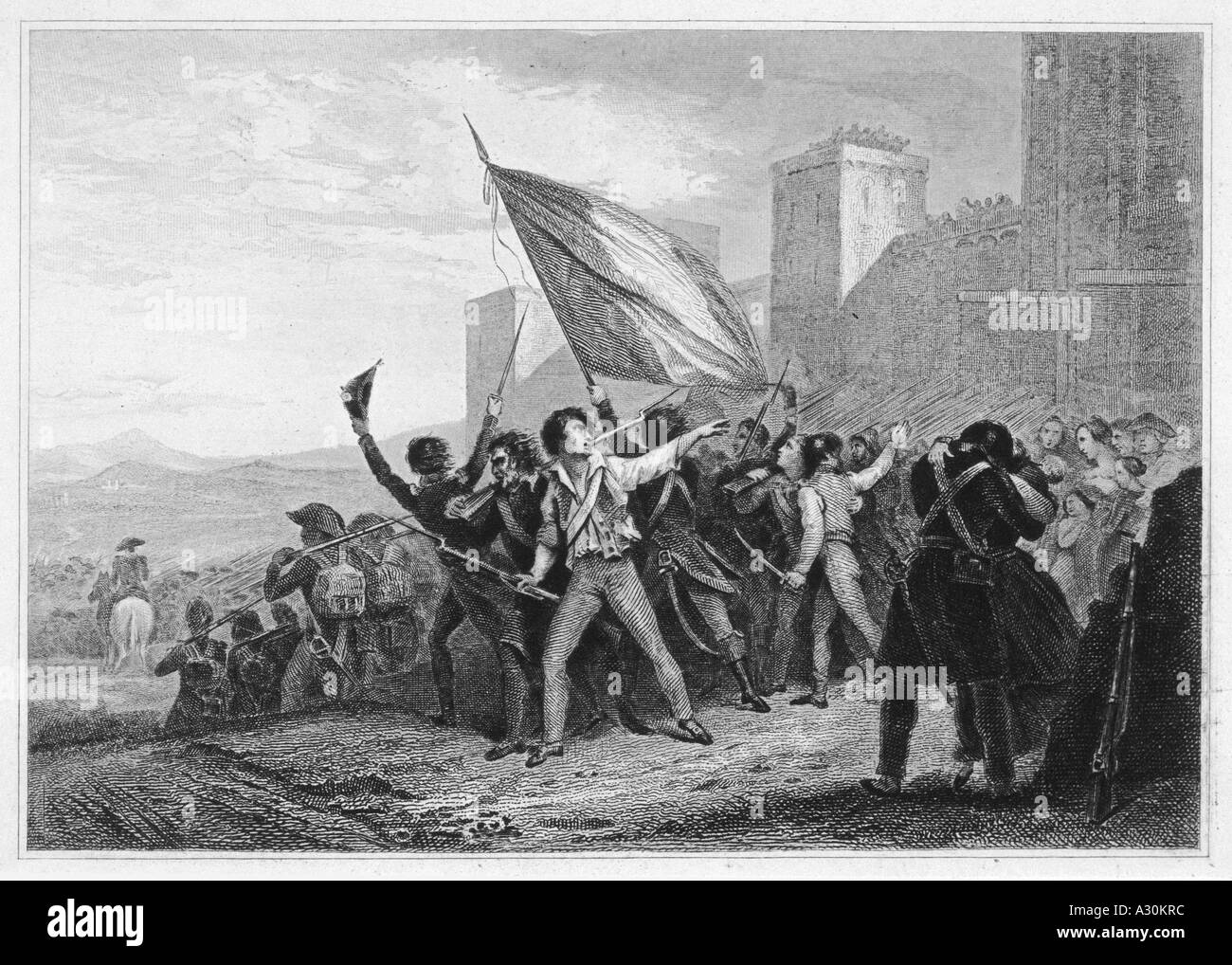 Marseille-Männer 1789 Stockfoto