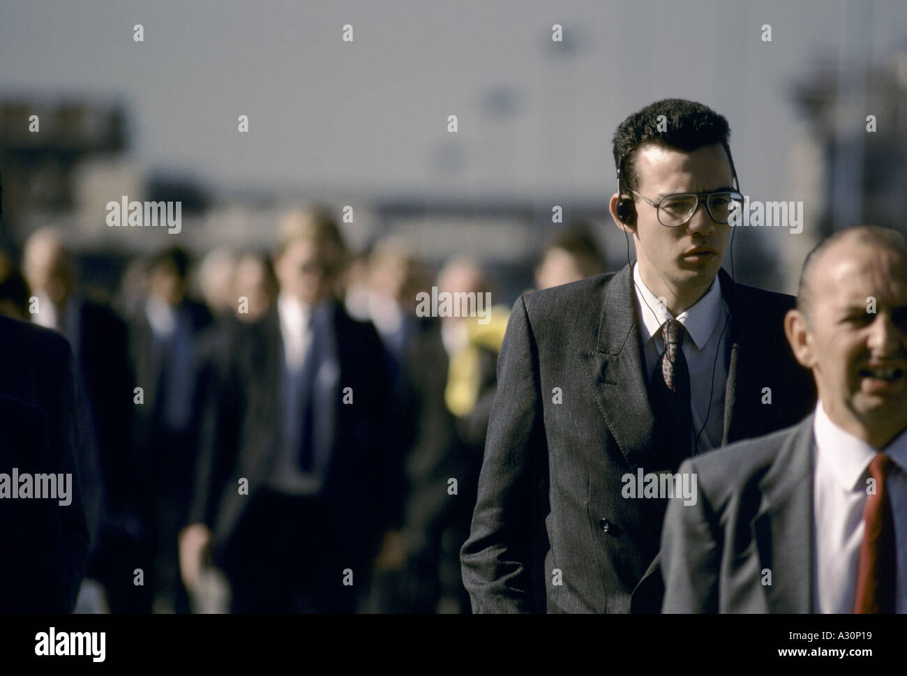 London-Pendler auf dem Weg zur Arbeit Stockfoto