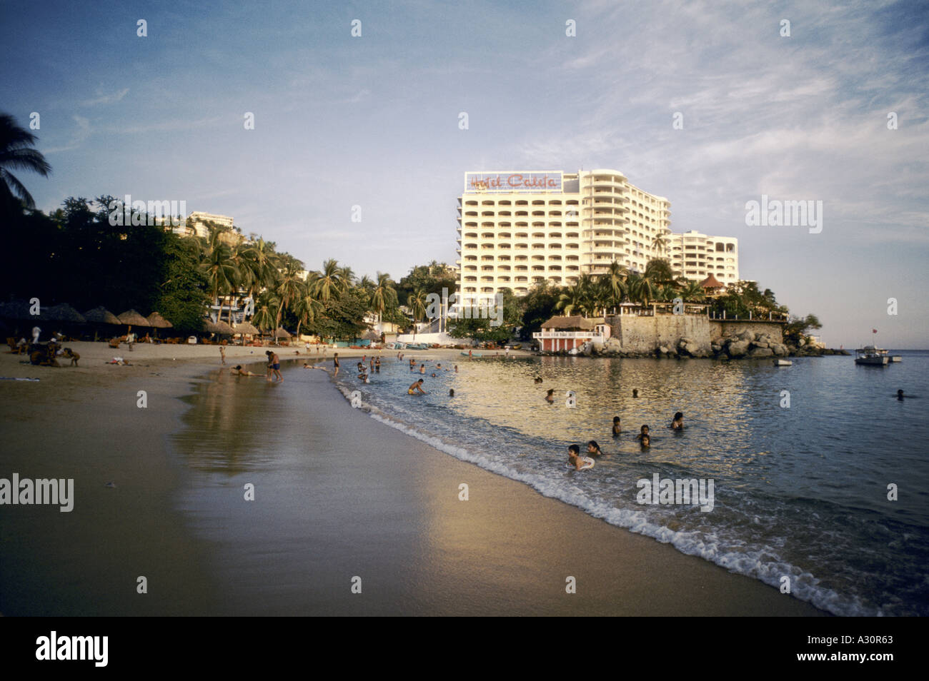 Strand Mexiko Acapulco 1981 Stockfoto