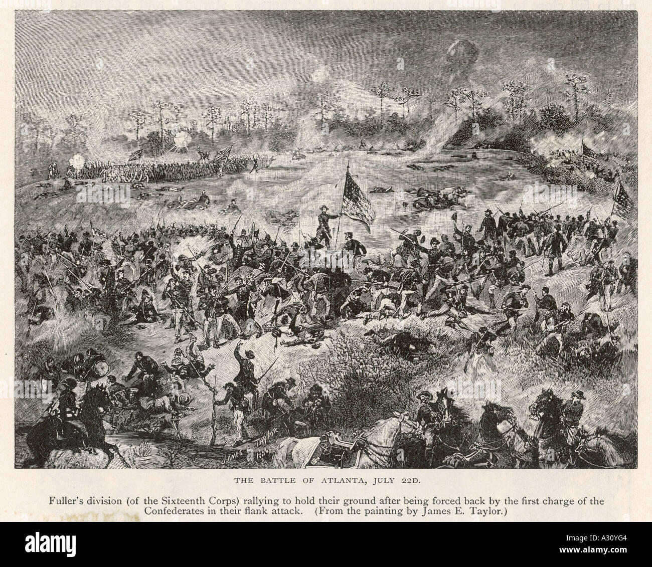 Schlacht von Atlanta 1864 Stockfoto