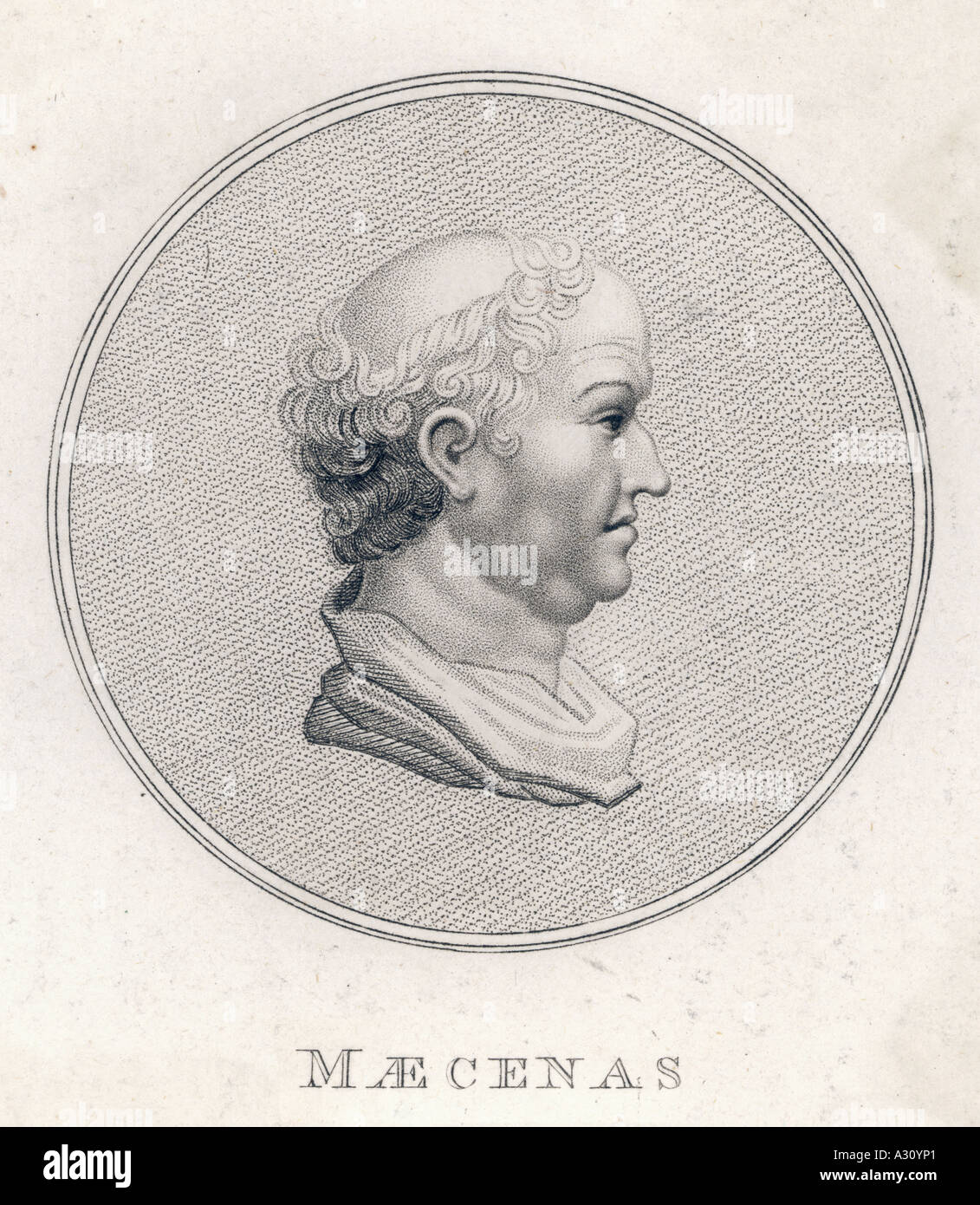 Maecenas Gaius Kreis Stockfoto