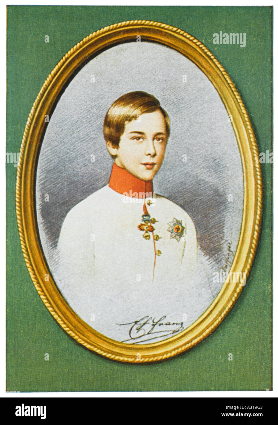 Franz Joseph Miniatur Stockfoto
