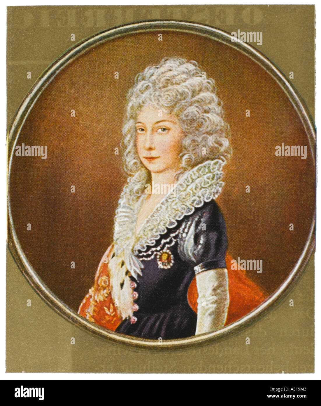 Maria Theresia Miniatur Stockfoto