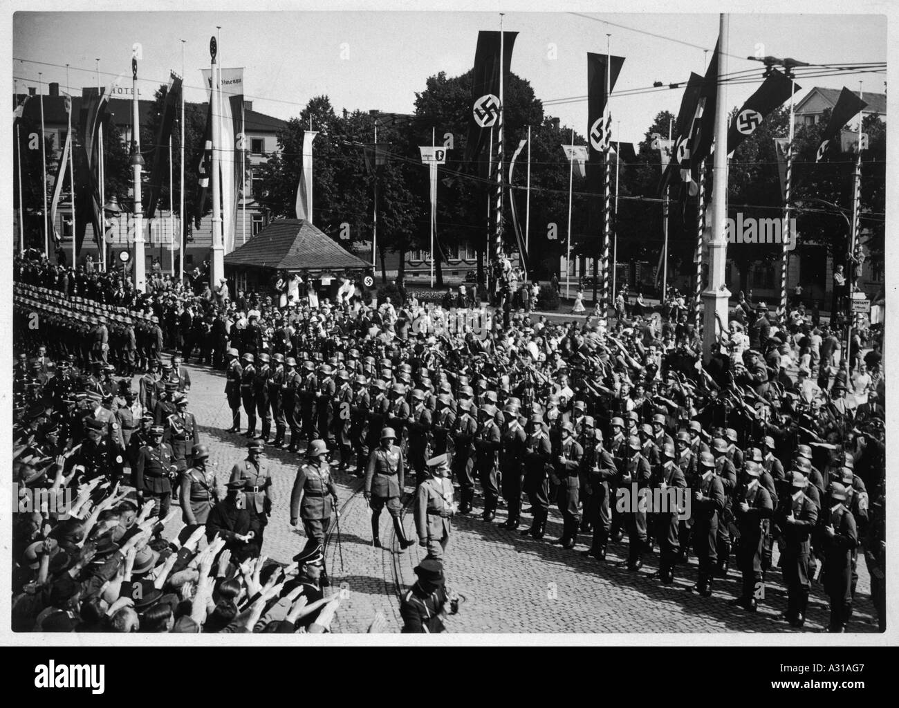 Hitler 10-jähriges Jubiläum Stockfoto