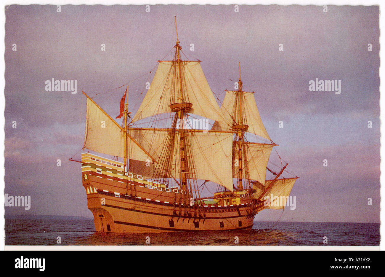 Mayflower-Modell Stockfoto