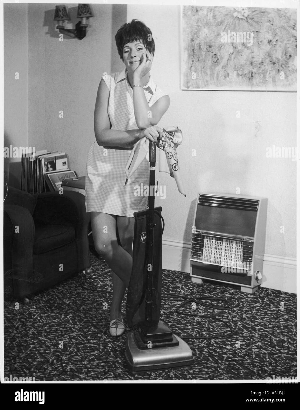 1960er Jahre Lady Vakuum Stockfoto