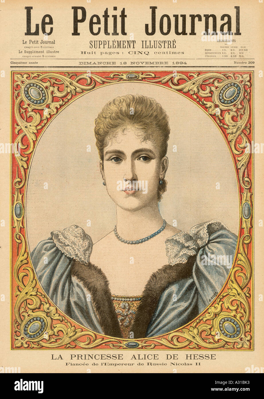 Alexandra Pj 1894 Stockfoto