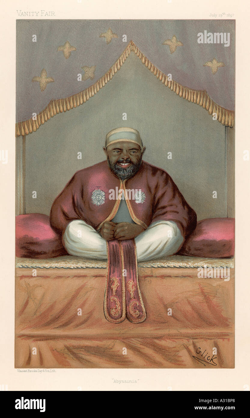 Menelik Ii Äthiopien Vf Stockfoto