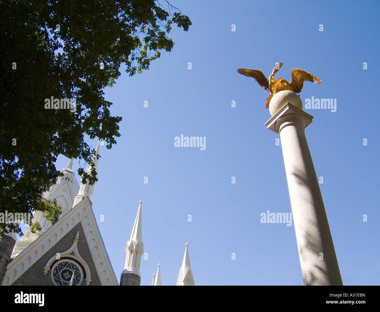 Möwe Denkmal. Salt-Lake-Montagehalle. Capitol Hill. Salt Lake City. Utah State University. USA Stockfoto