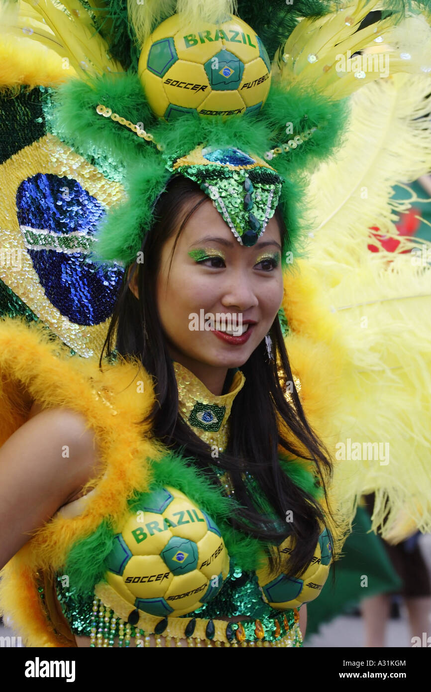 Brasilianische Fußball-fan Stockfoto