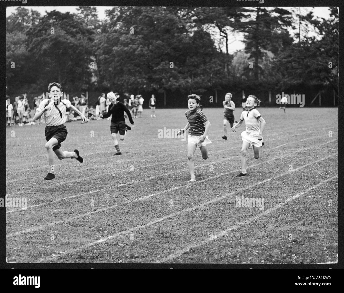 Sport-Tage-Rennen der 1970er Jahre Stockfoto