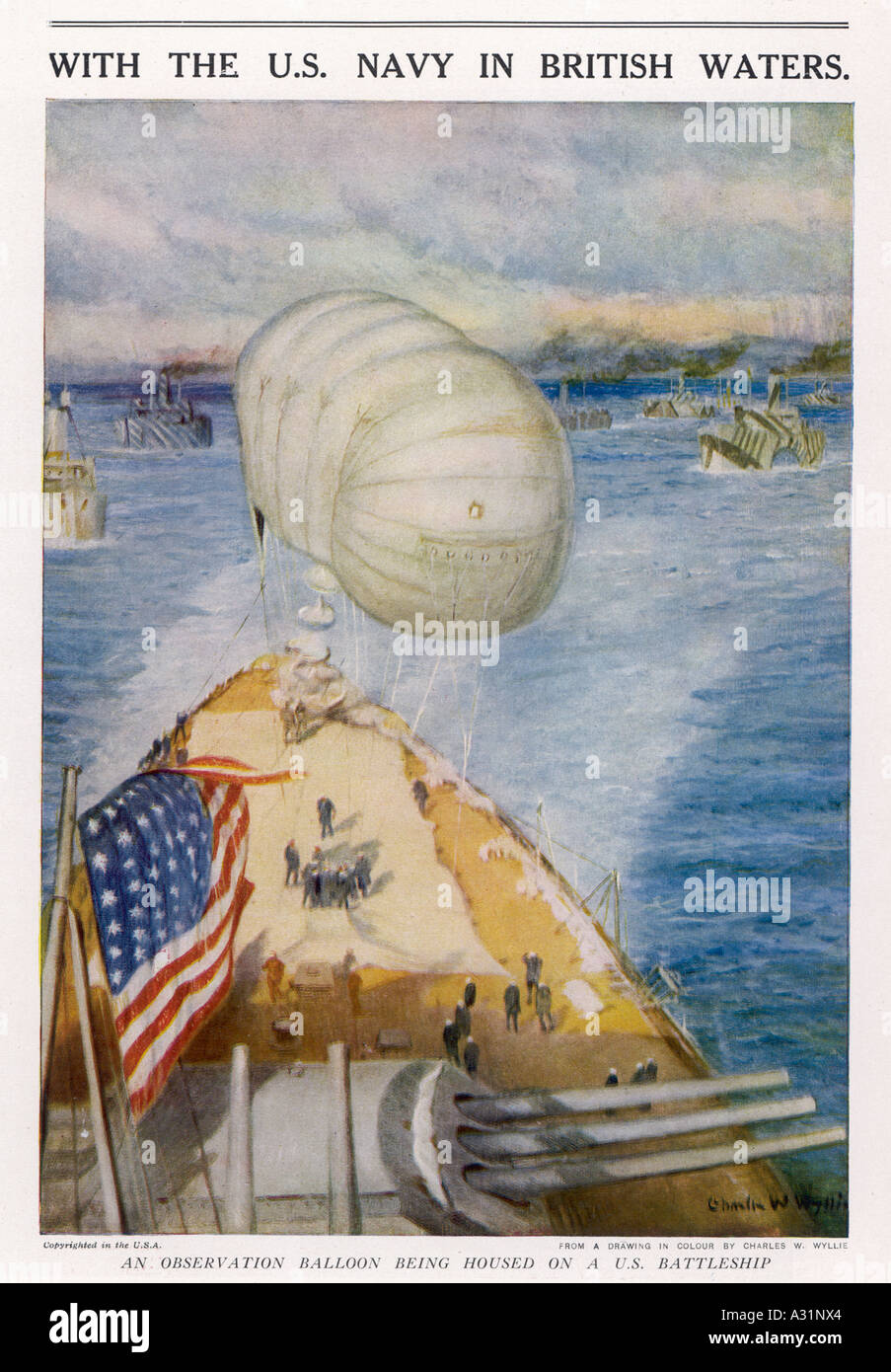 Beobachtung Ballon 1918 Stockfoto