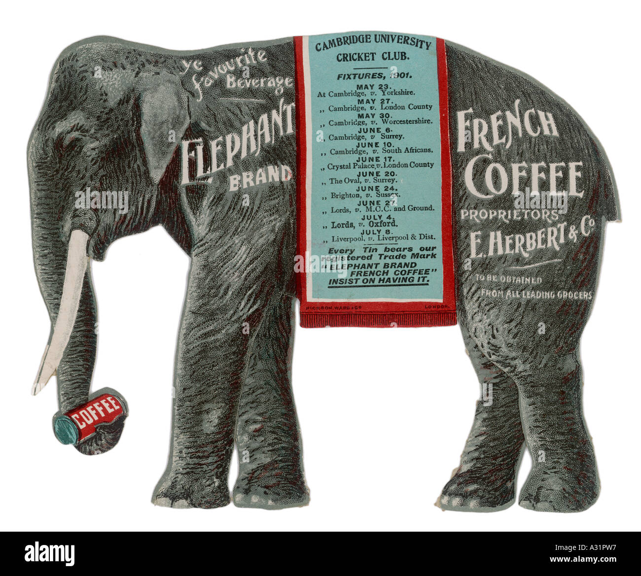 Werbung Elefanten Kaffee Stockfotografie - Alamy