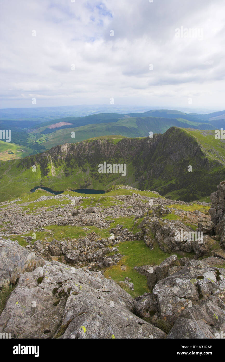 Rand um Llyn Cau unter Cadair Idris Stockfoto