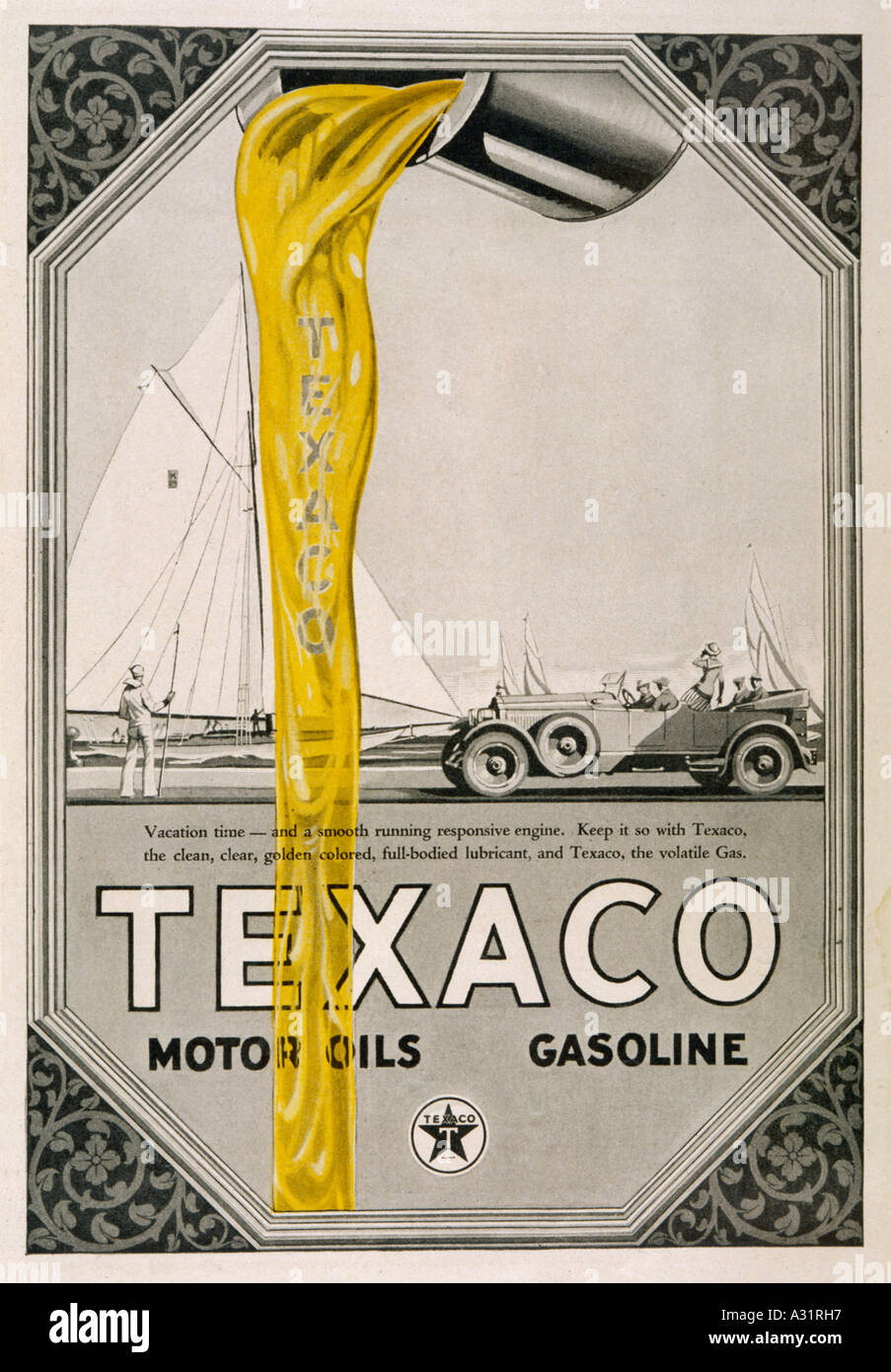 Anzeige Texaco Motor Öle Stockfoto
