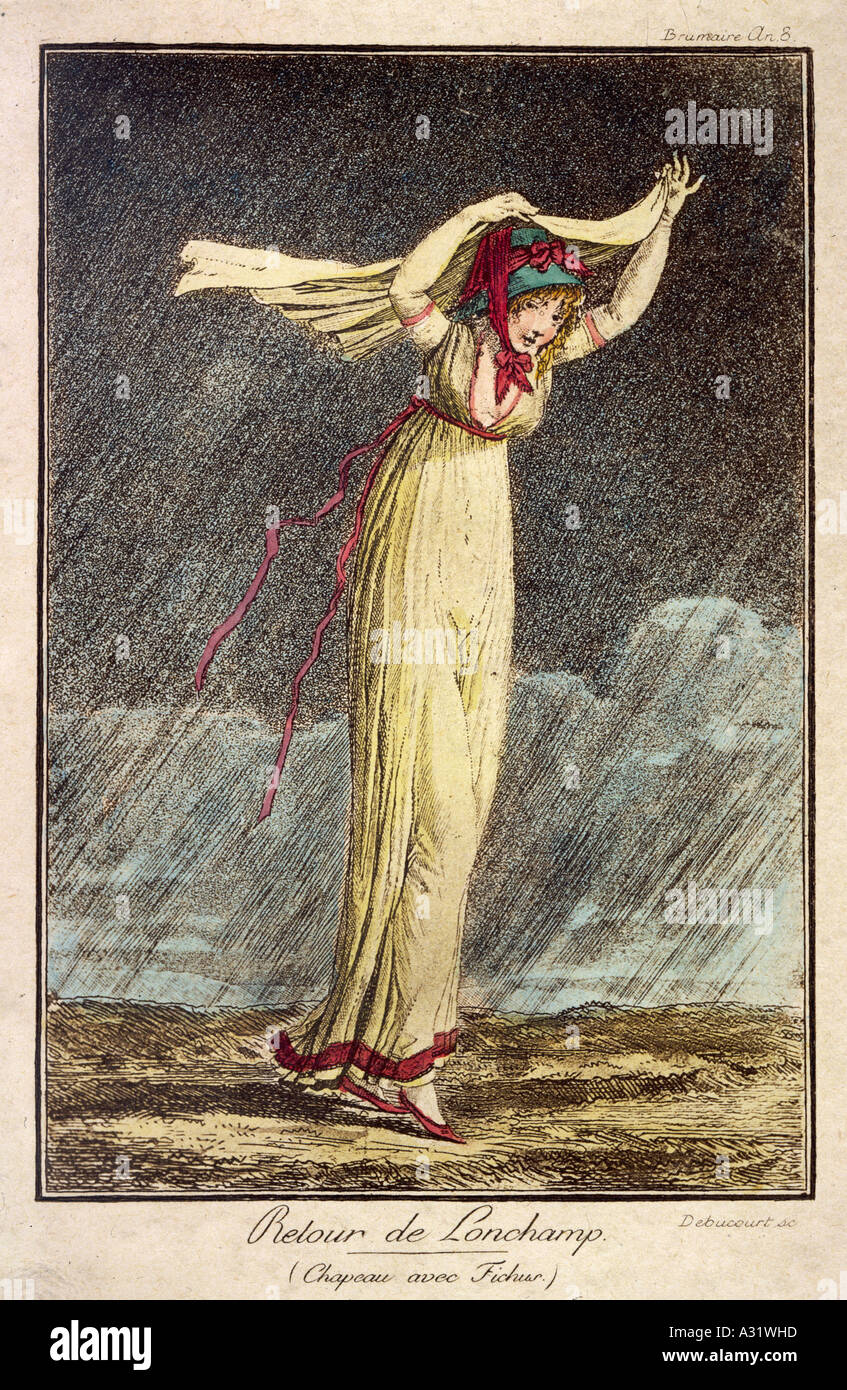 Zurück von Longchamp 1799 Stockfoto