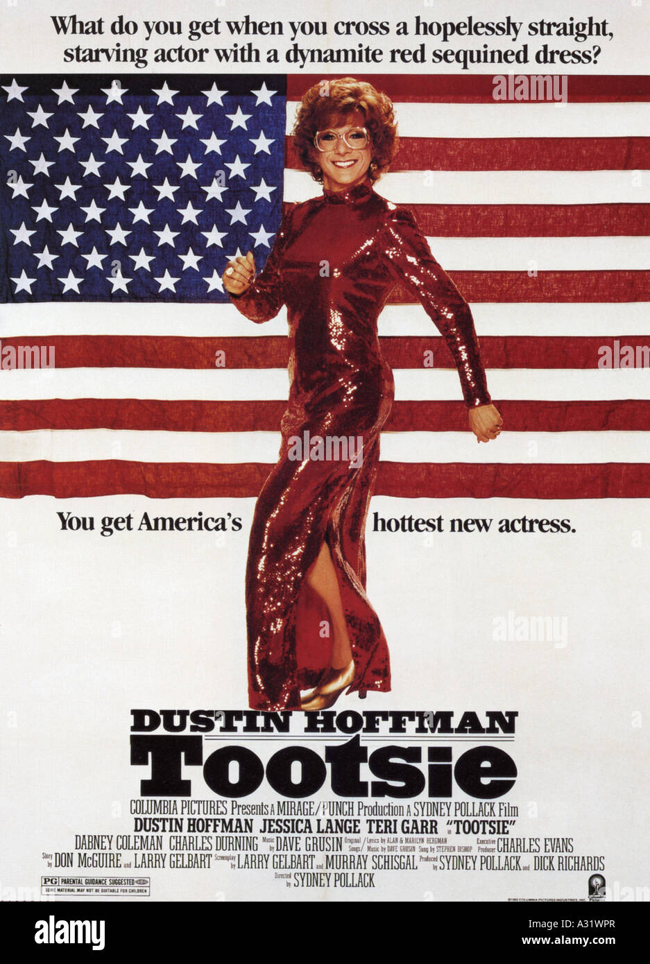 TOOTSIE Plakat für das Jahr 1982 Columbia film mit Dustin Hoffman Stockfoto