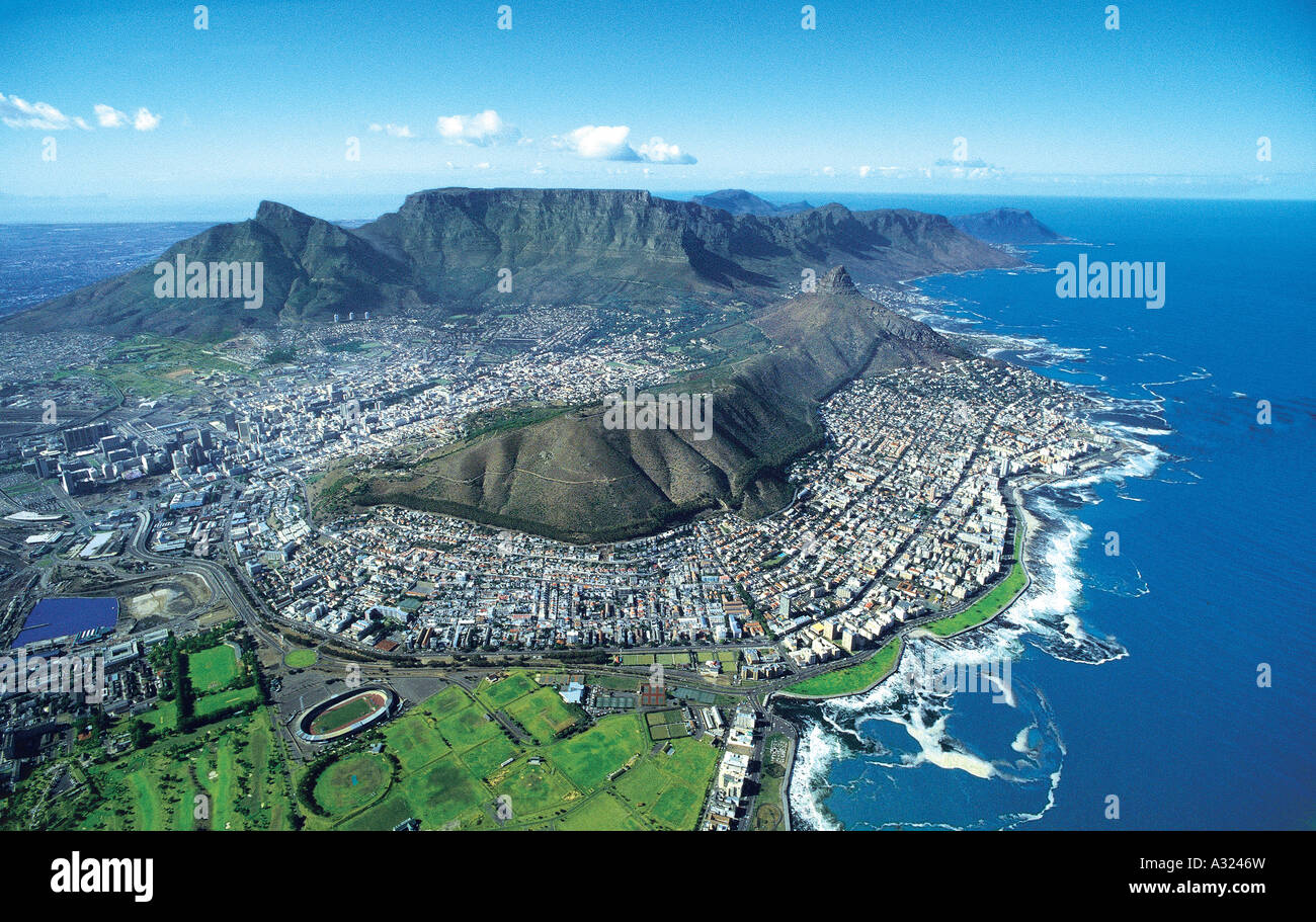 Luftaufnahme von Cape Town, Südafrika Stockfoto