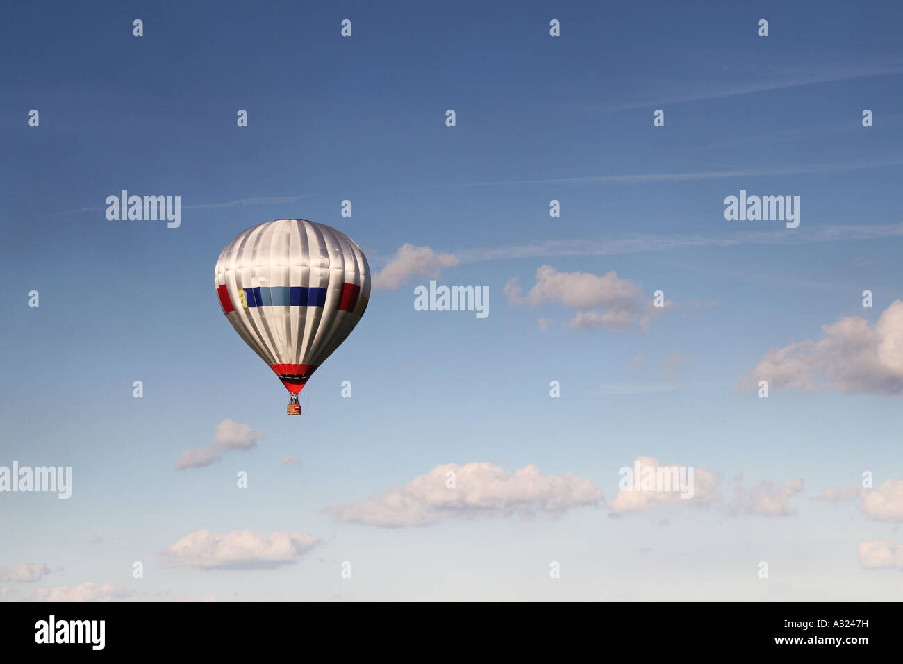 Silber Heißluftballon Stockfoto
