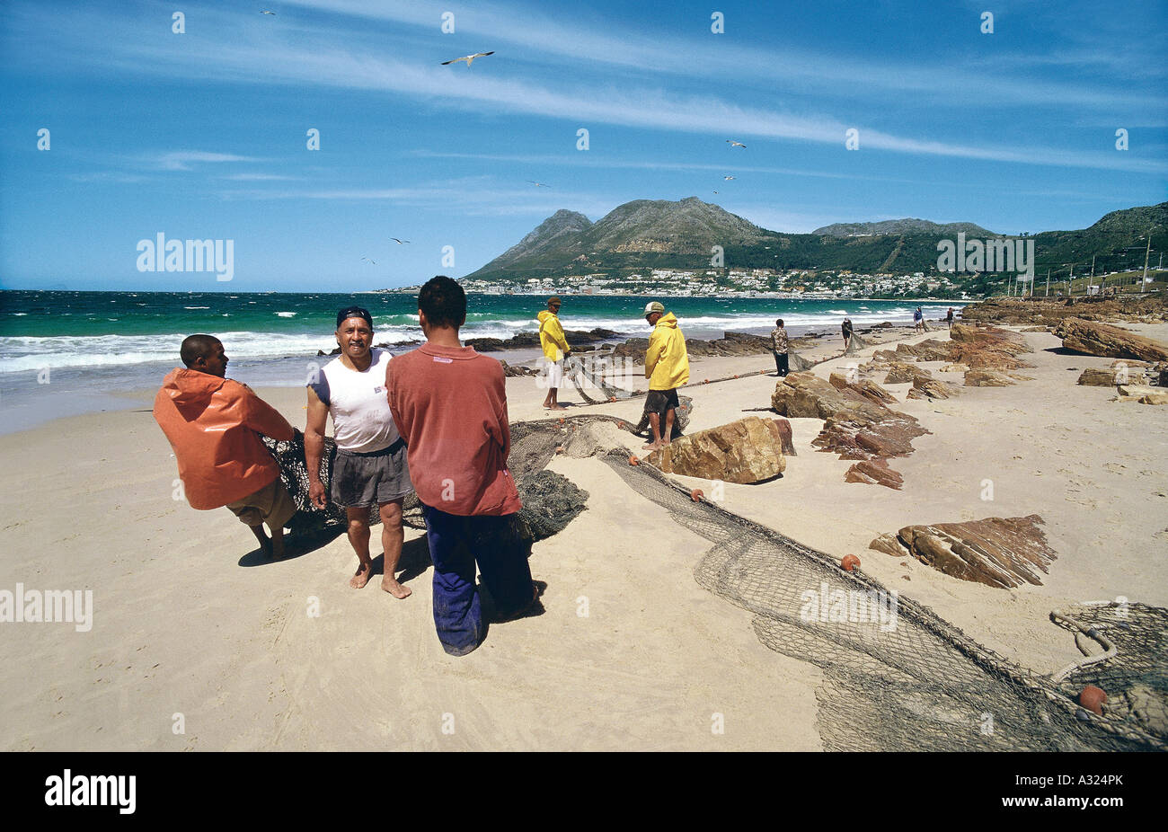 Wandern Sie, Angeln, Simons Town, Kapstadt, Südafrika Stockfoto