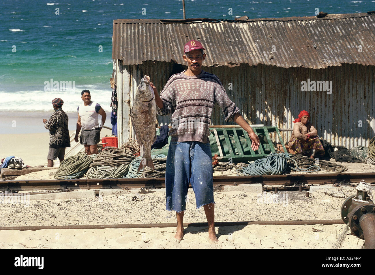 Wandern Sie, Angeln, Simons Town, Kapstadt, Südafrika Stockfoto