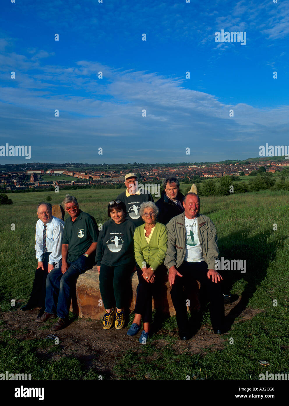Gemeinde Action Group die Entwicklung Stoke-on-Trent Staffordshire England UK Berry Hillfields geschützt hat Stockfoto