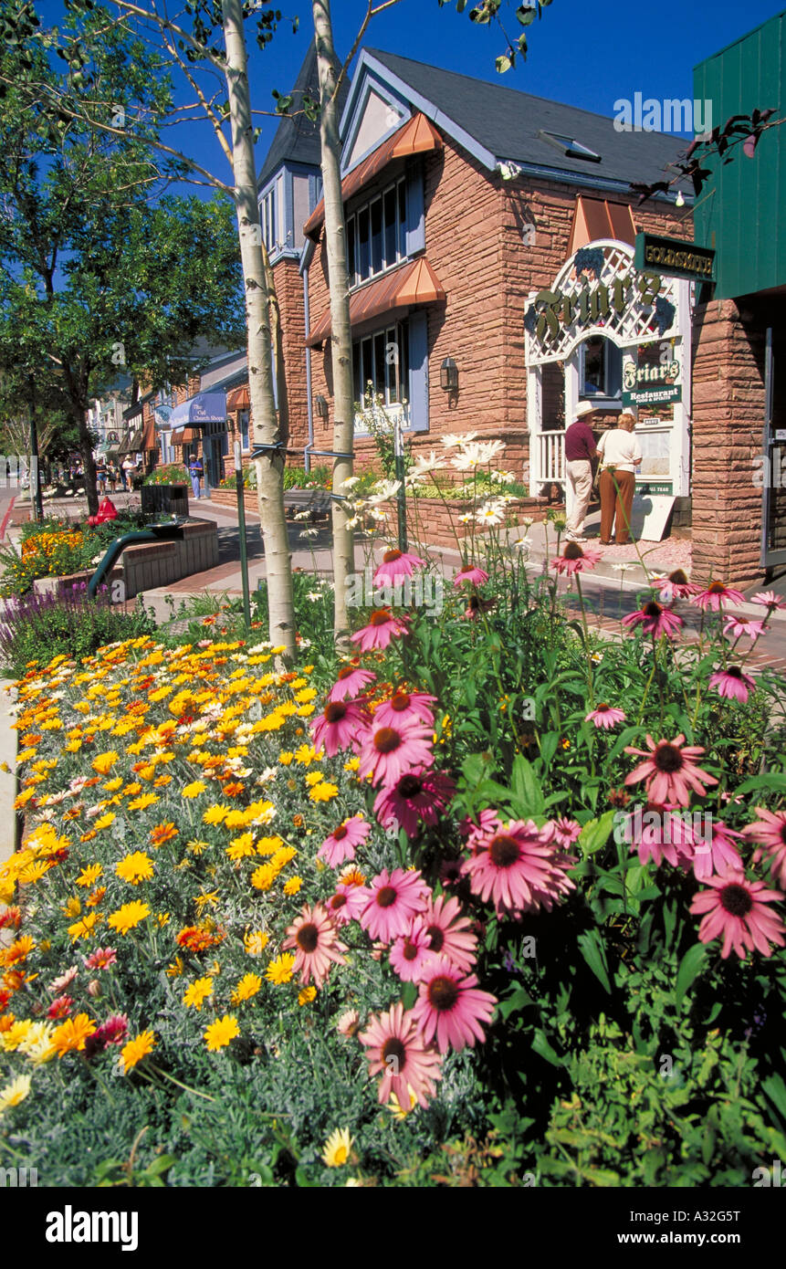 Elk267 3252 Colorado Estes Park Elkhorn Ave Szene Stockfoto