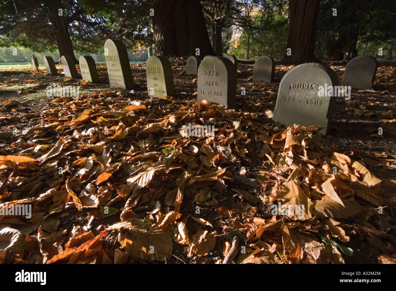 Grabsteine der Hunde der Earls of Hopetoun Hopetoun House, South Queensferry, Scotland Stockfoto