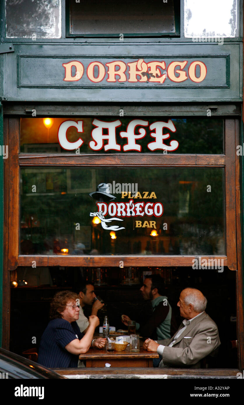Dorrego sq Bar Fenster Stockfoto