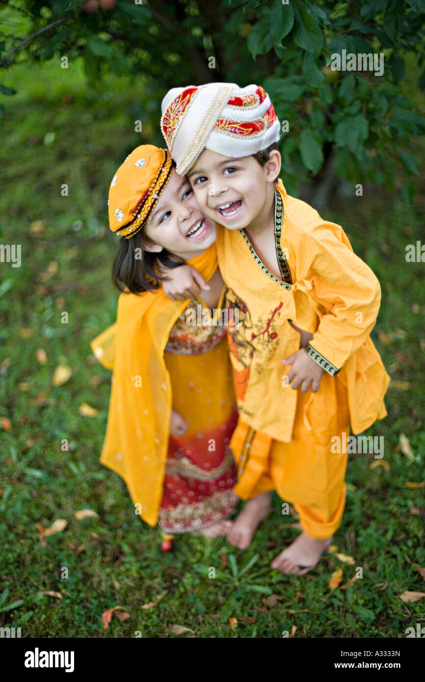 Indische Kleidung Kinder Stockfoto