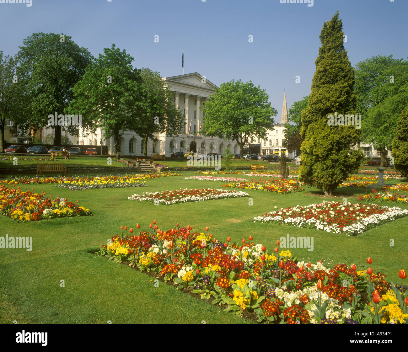 Das Queens Hotel und kaiserlichen Gärten in Cheltenham Spa, Gloucestershire Stockfoto