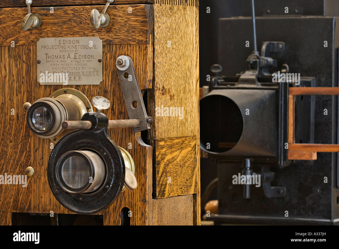 Edison-Kinetoskop Thomas Edison Haus Louisville Kentucky projizieren Stockfoto