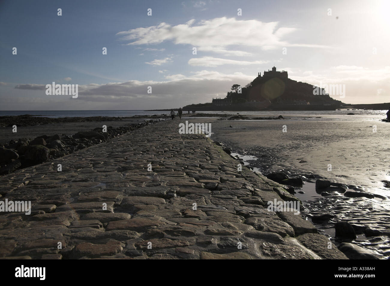 St. Michaels Mount Cornwall UK Michael winter Stockfoto