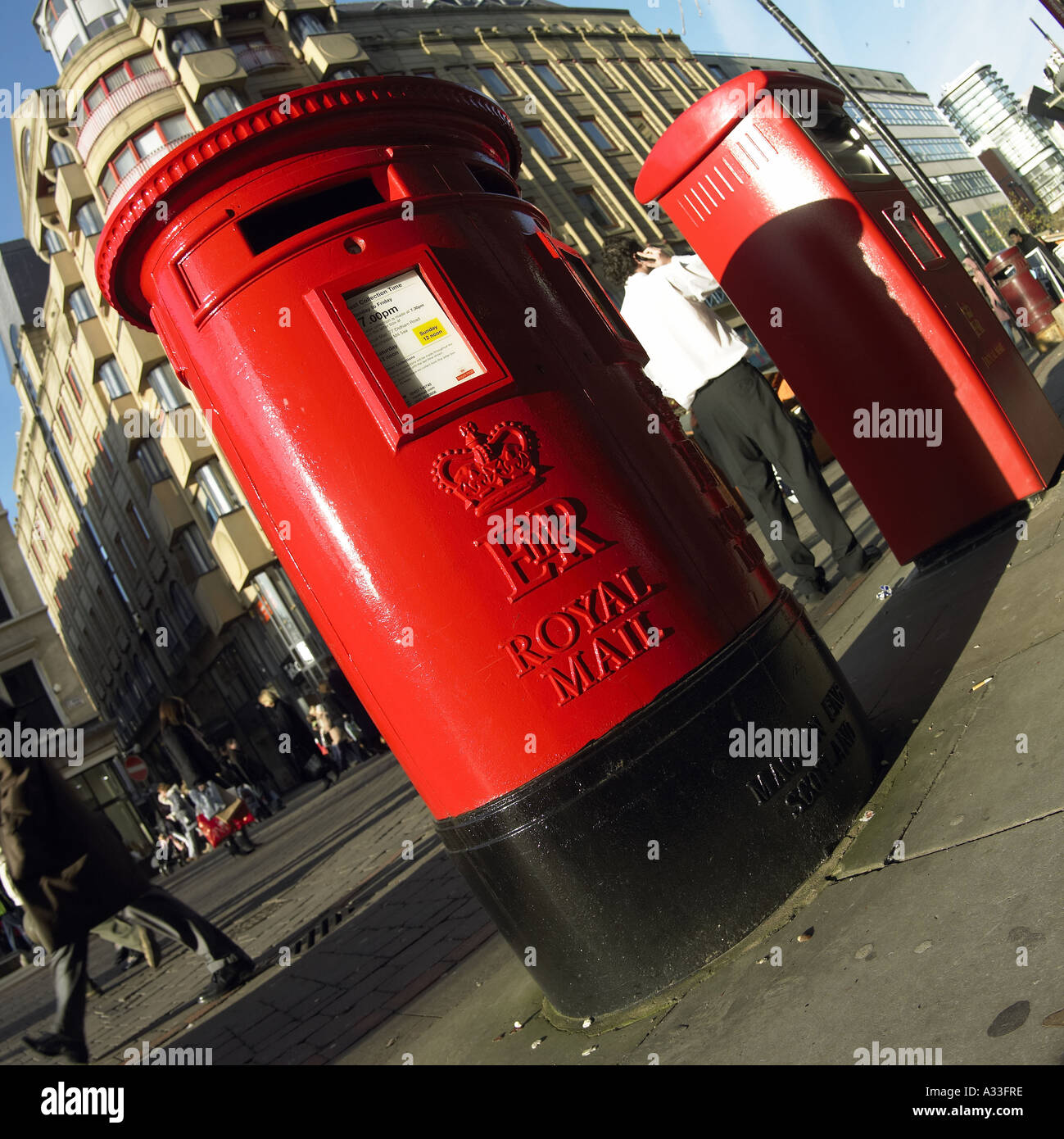 Säule Box St Anne s Quadrat Manchester England Stockfoto