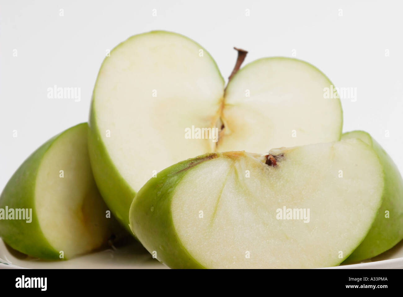 In Scheiben geschnittenen Apfel Stockfoto