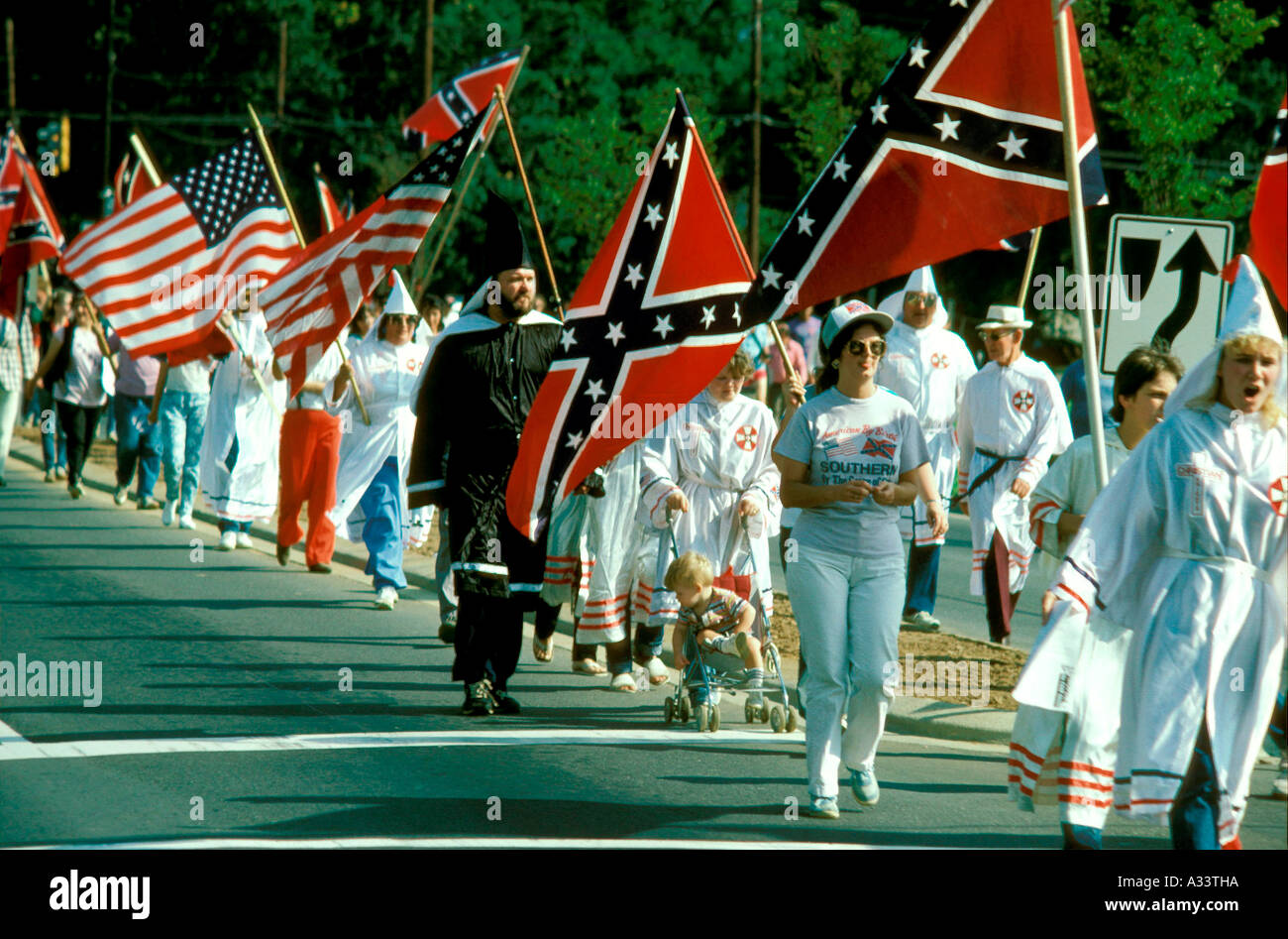 Ku Klux Klan marschiert 651 Stockfoto