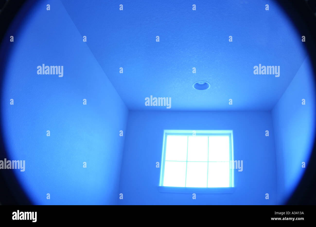Blaues Zimmer Stockfoto
