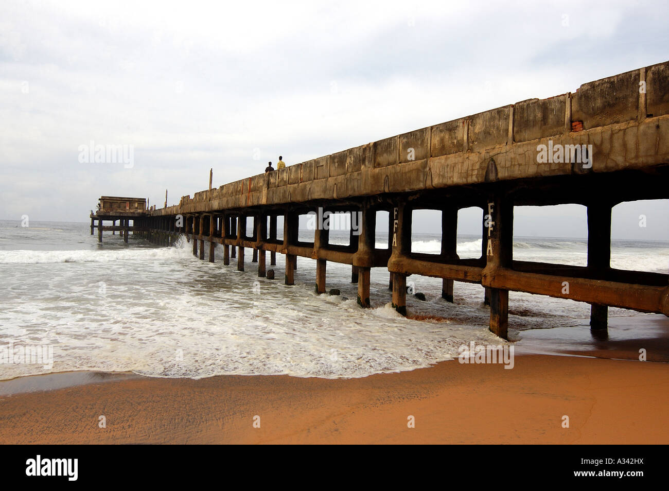 VALIATHURA PIER TRIVANDRUM Stockfoto