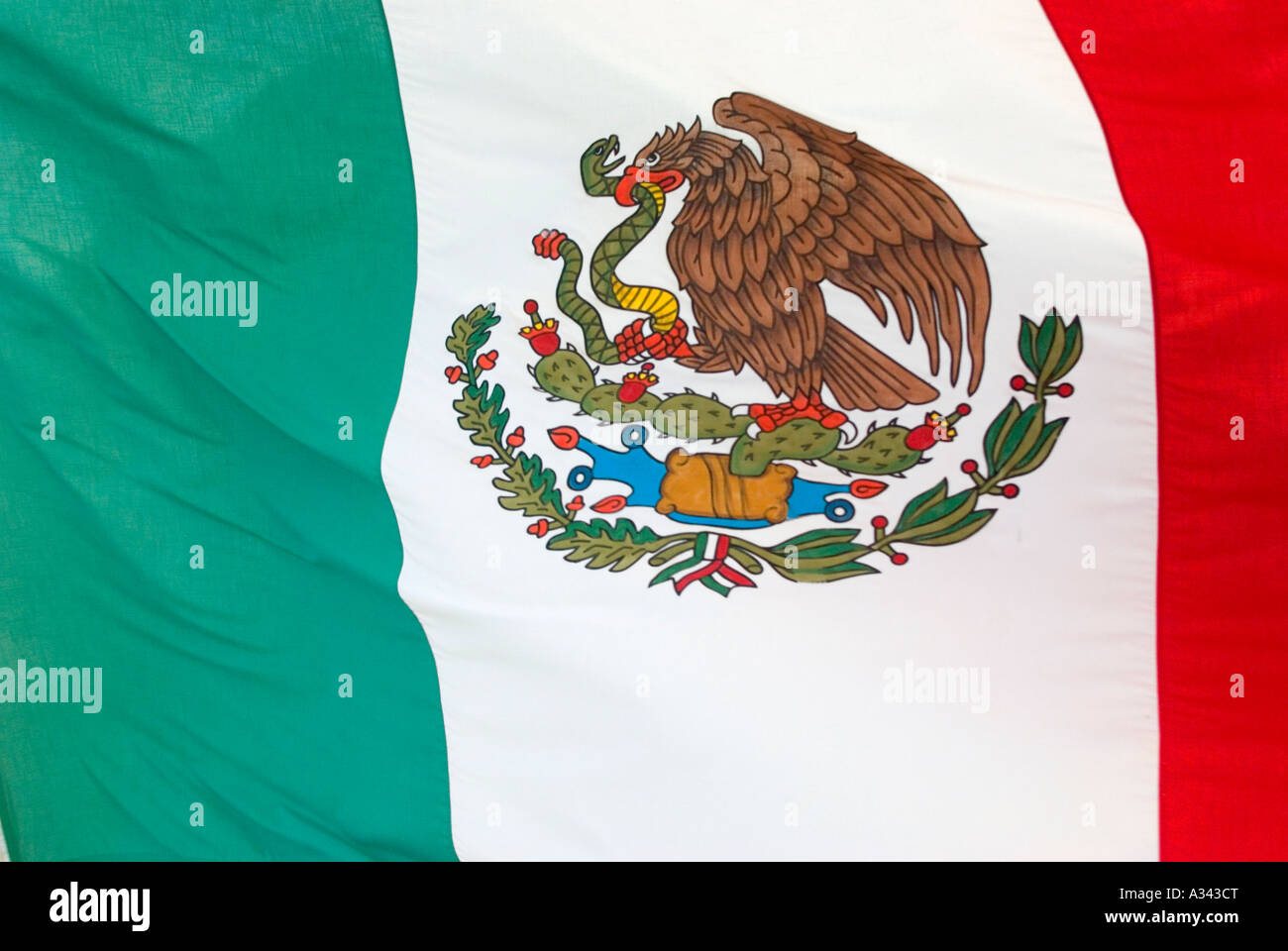 Mexikanische Flagge in Cabo San Lucas, Baja California, Mexiko. Stockfoto