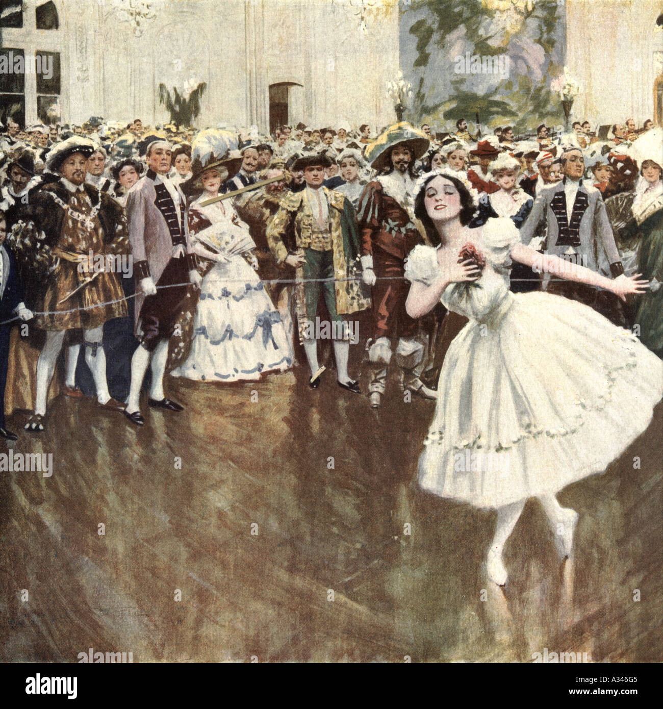 Madame Pavlova, Ballerina, Tanz im Savoy Hotel 1912 Stockfoto