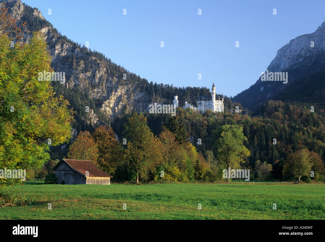 Schloss Neuschwanstein, Schwanga, Bayern, Deutschland. Stockfoto